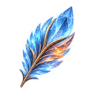 faceted ice feather