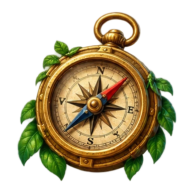 Brass compass