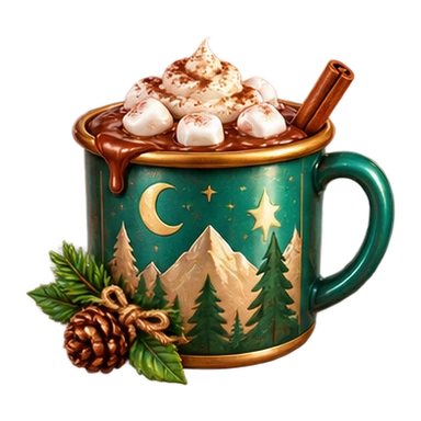Enamel cocoa mug
